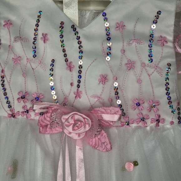 Jia Rong Princess pink & white dress 18 months - Picture 5 of 6